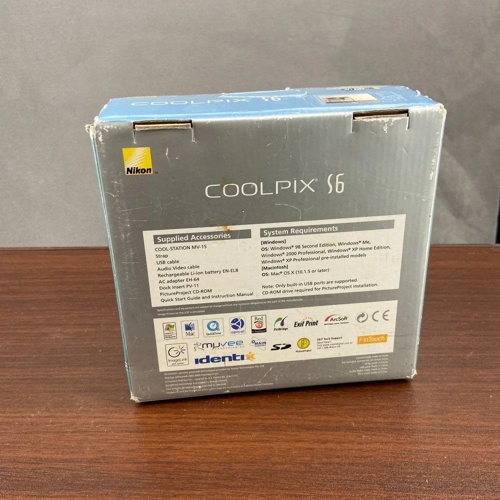 Nikon Coolpix S6 Digital Camera 6MP 3x Optical Zoom WiFi Capable 3